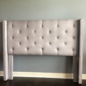 Grey Upholstered Headboard